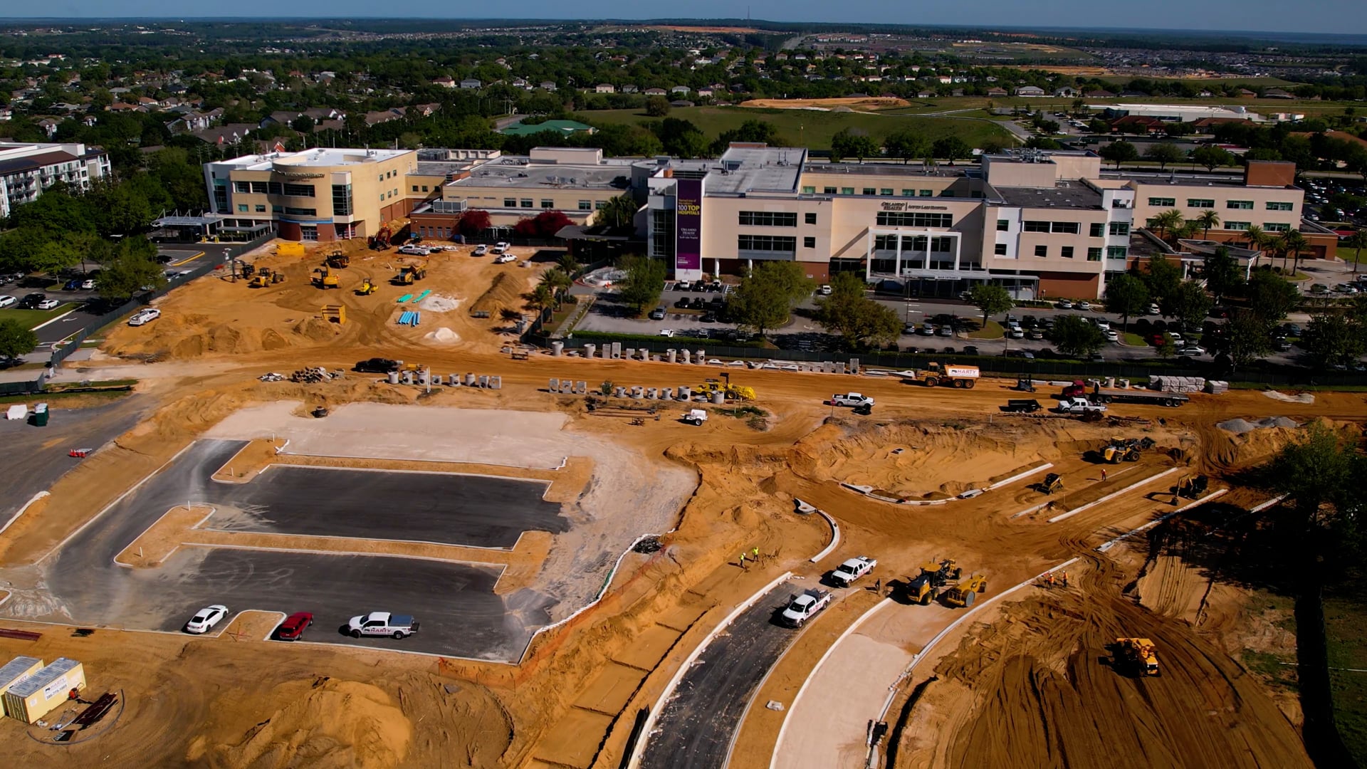 Orlando Health South Lake Construction March 2022 Drone Update
