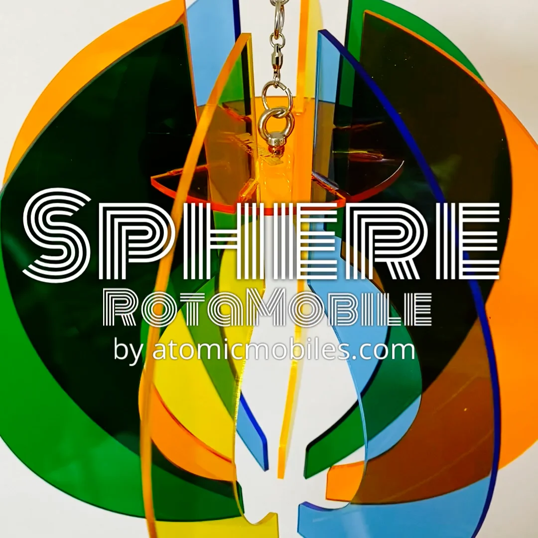 Sphere Space Age RotaMobiles | Mid Century Modern Pendant Art