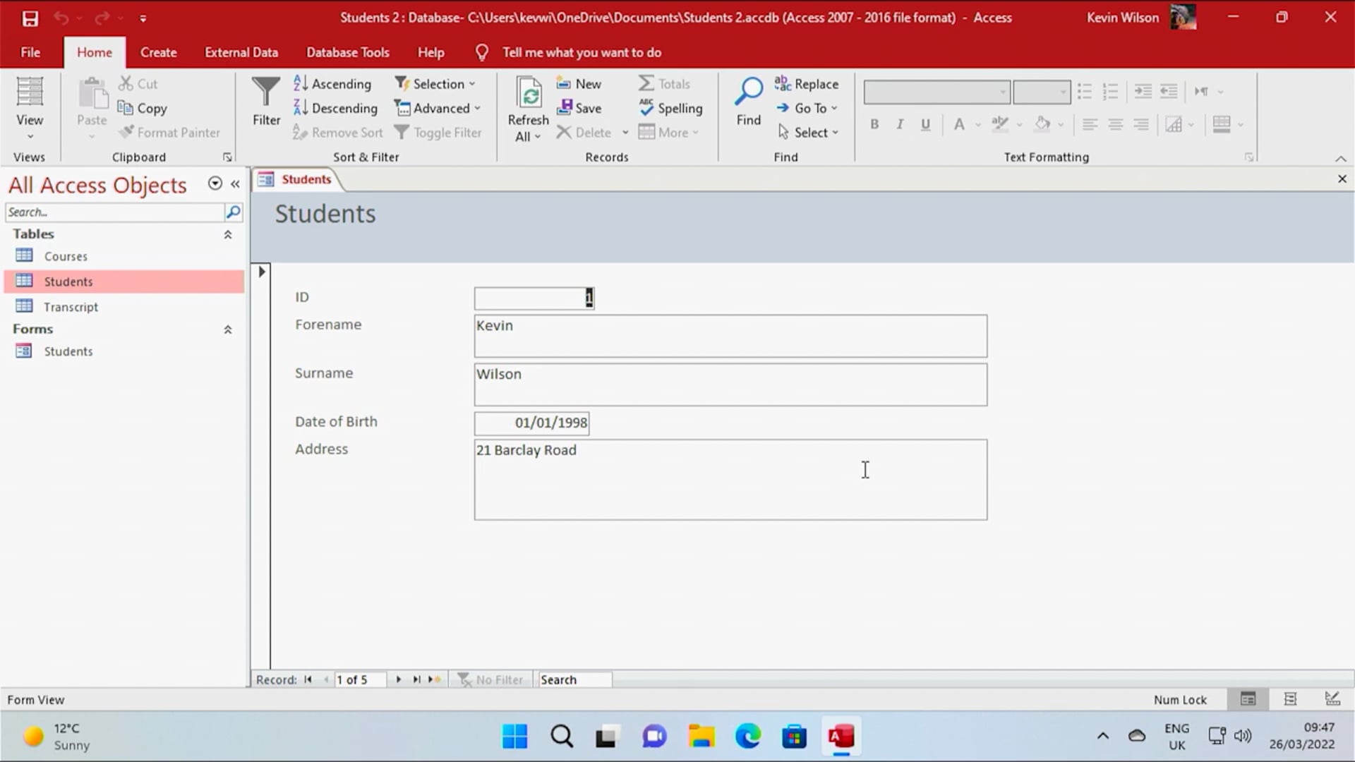 Creating Quick Forms with Forms Wizard