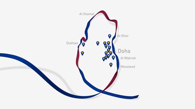 Qatar Post - Locations Animation