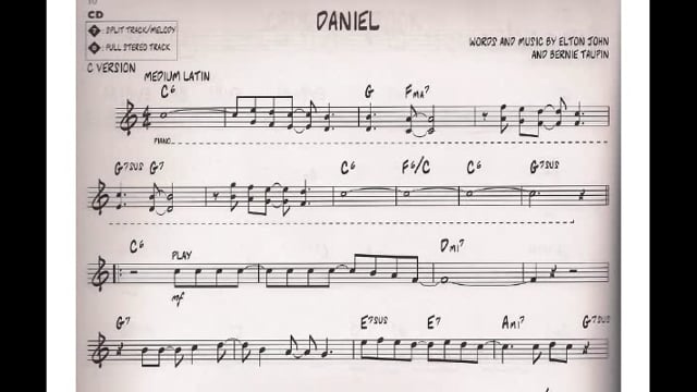 "Daniel" Jazz Play Along Vol 104 Elton John