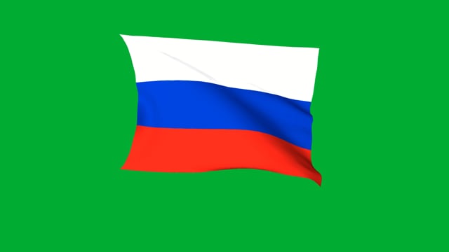 Animated Russia flag, Country flag of