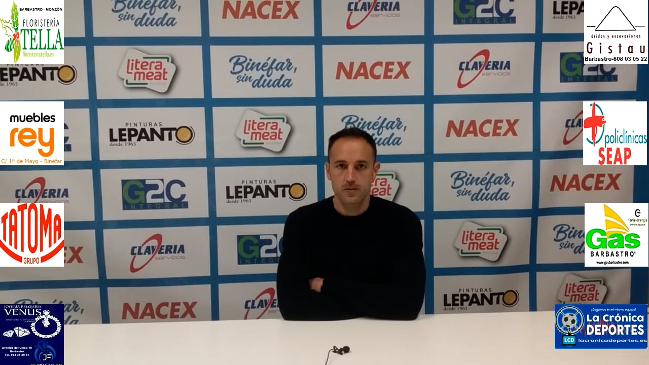 DAVID GIMÉNEZ (Entrenador CD Binéfar) Binéfar 3-1 Santa Anastasia / J 29 / 3ª División