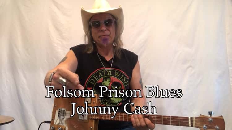 Folsom Prison Blues lesson for 3 String Cigar Box 3 different keys Guitar