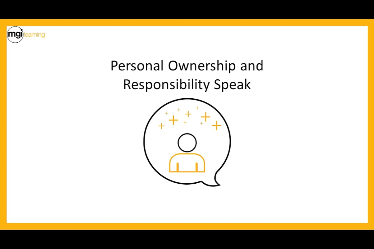 Personal Ownership and Responsibility Speak on Vimeo