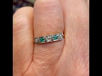 Diamond, Emerald, 18ct Ring 13199-5073