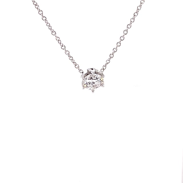 1.00 carat solitaire pendant in white gold with round diamond