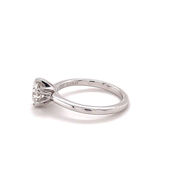 1.00 carat bague solitaire en or blanc avec diamant rond