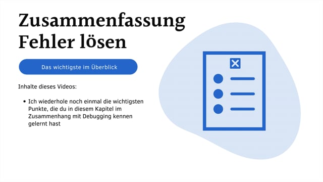 Zusammenfassung Fehler lösen