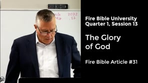 Q1 Session 13 - The Glory of God