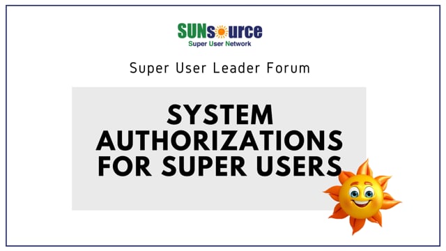 System Authorizations For Super Users