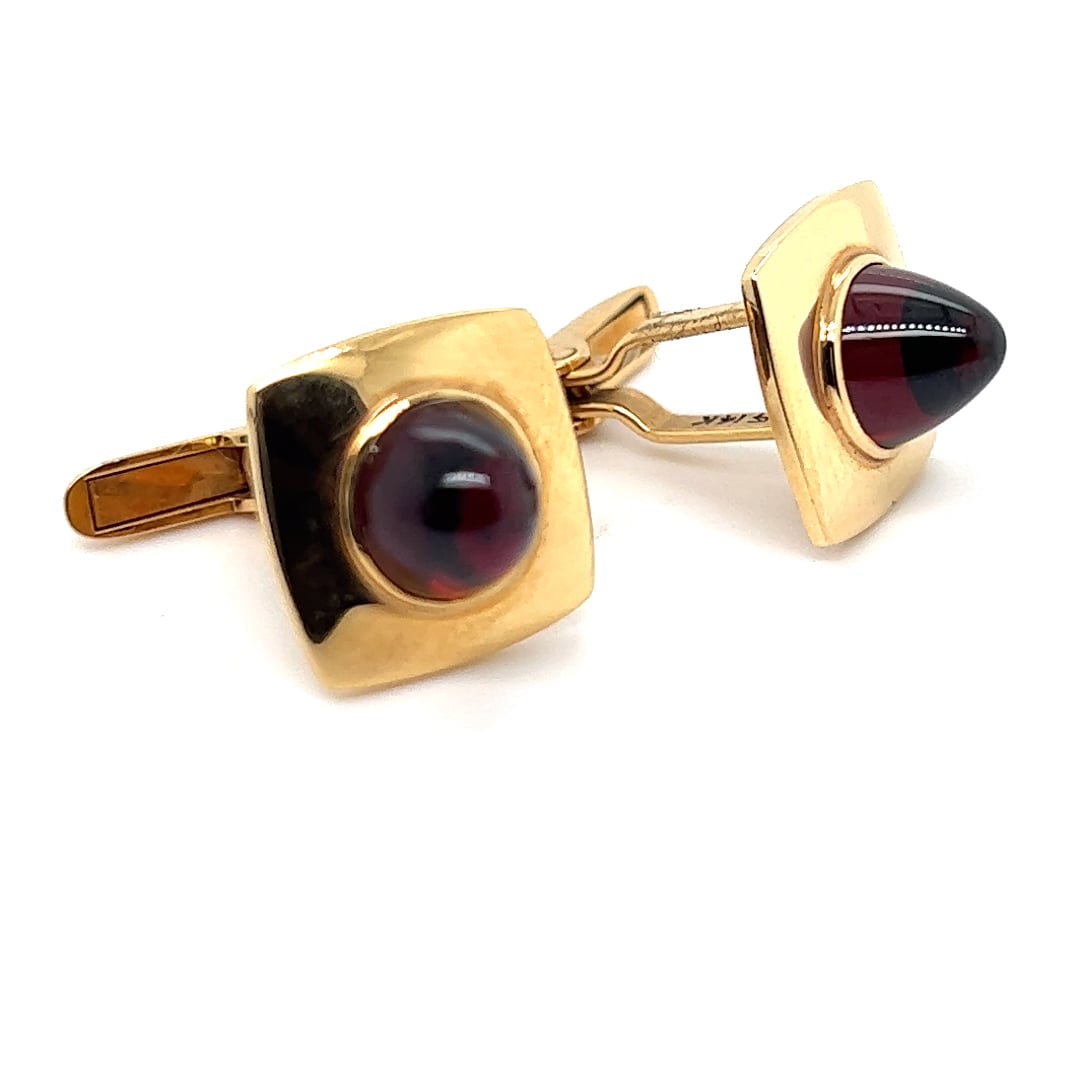 Gold Tone Swank Cufflinks Red Stone Swank Cufflinks Red Stone