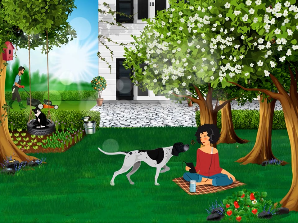 Malin dans Le Jardin