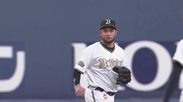 【3回表】軽快な守備!! バファローズ・バレラ 華麗なジャンピングスローで魅せる!! 2022年3月29日 オリックス・バファローズ 対 東北楽天ゴールデンイーグルス