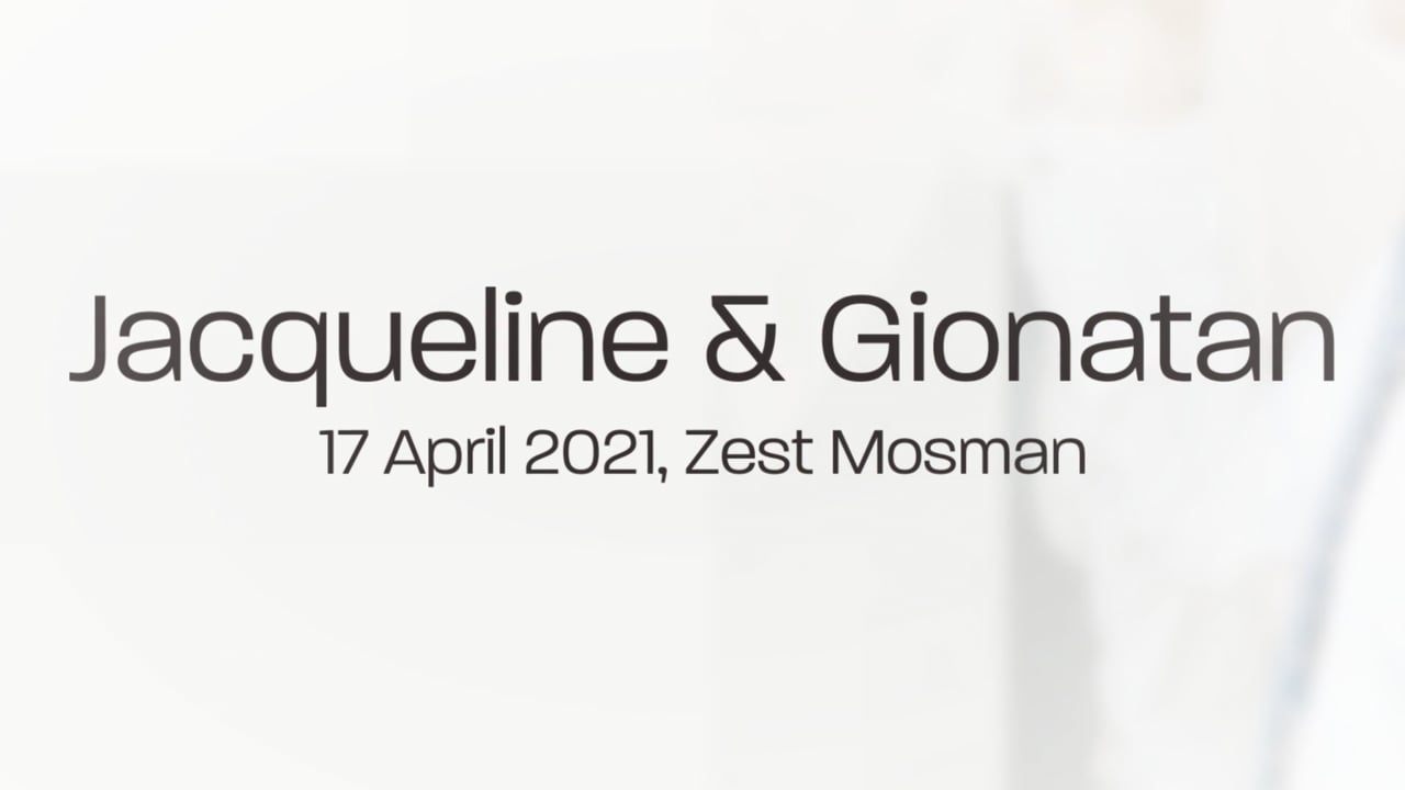 Zest Mosman Wedding Slideshow, Sydney - Jacqueline and Gionatan