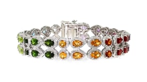 15.80 ct. t.w. Multi-Gemstone Bracelet in Sterling Silver