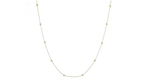 2mm 14kt Yellow Gold Bead Station Necklace