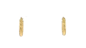 Italian 14kt Yellow Gold Diamond-cut Hoop Earrings