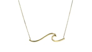 14kt Yellow Gold Wave Necklace