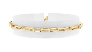18kt Gold Over Sterling Paper Clip Link Bracelet