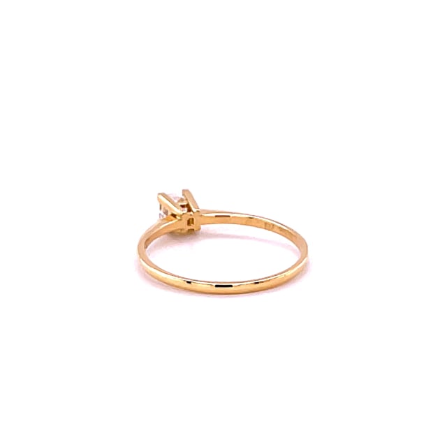 0.50 karaat solitaire ring in geel goud met princess diamant