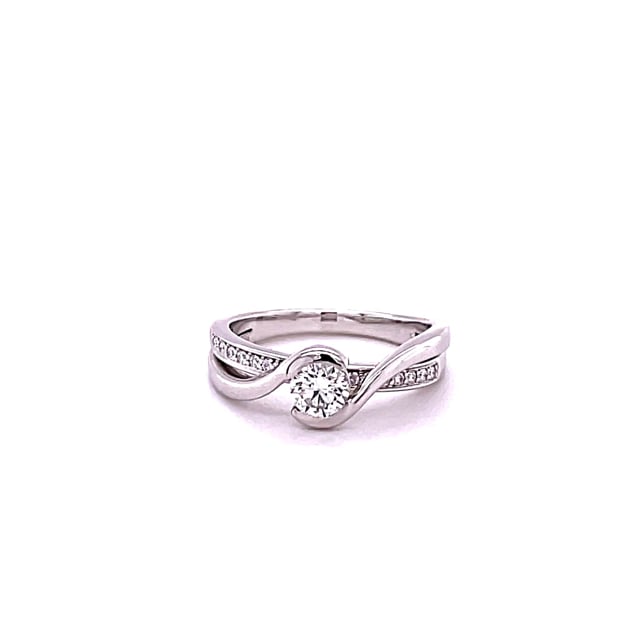 0.50 carat solitaire diamond ring in white gold