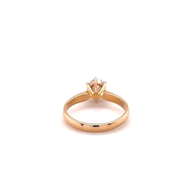 0.90 karaat diamanten solitaire ring in rood goud