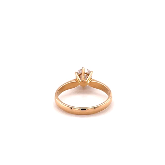 0.90 carat bague diamant solitaire en or rouge