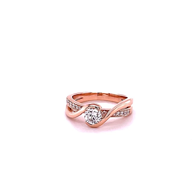 0.50 carat solitaire diamond ring in red gold