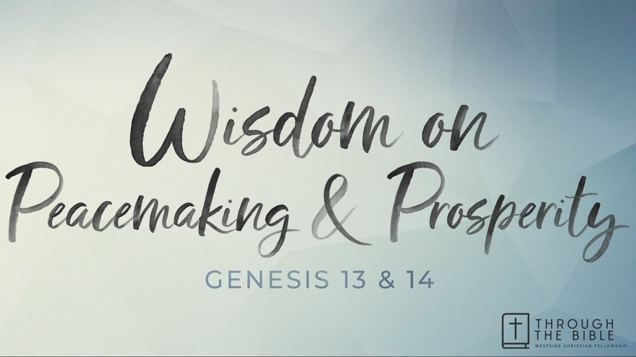 WISDOM ON PEACEMAKING & PROSPERITY - PASTOR SHANE IDLEMAN