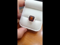 Large 12 Carats Natural Garnet Cocktail Dress Ring in White Gold 1982375