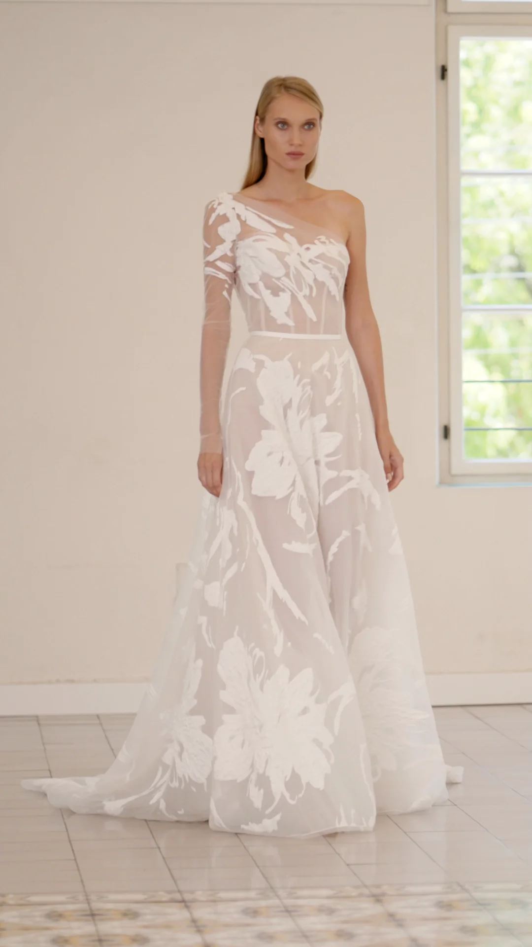 The One-Shoulder Wonder: Discover the Jordi Gown by Mira