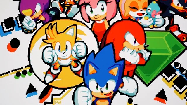 Unique Sonic Print, Officially licensed by Sega