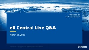 eB Central Live Q&A | March 2022