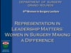 Dr Barbara L Bass- Women in Surgery Lecture- Representation in Leadership Matters- Women in Surgery Making a Difference- 60min-