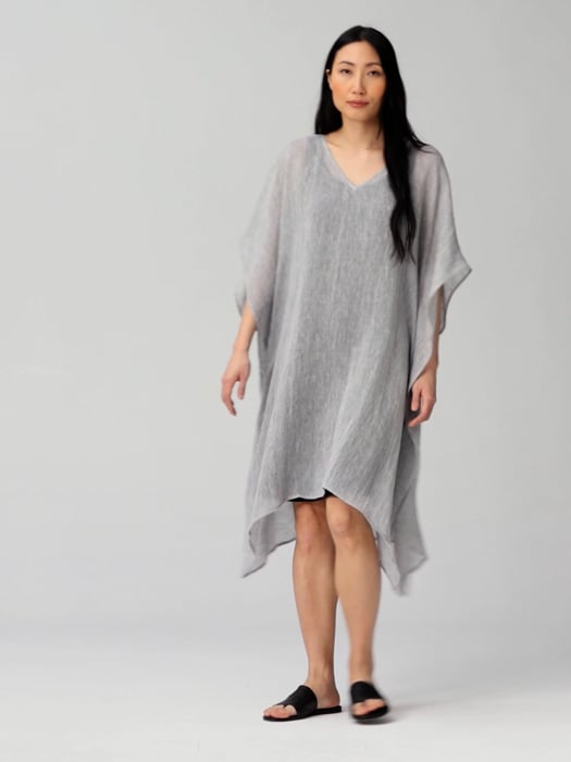 Organic Linen Gauze Caftan | EILEEN FISHER