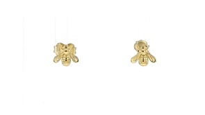 14kt Yellow Gold Bumblebee Stud Earrings