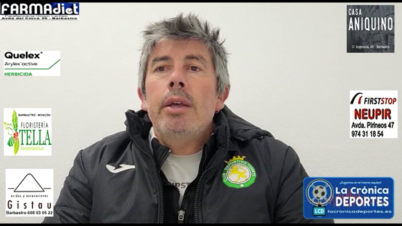 JORGE ABAD (Entrenador Cuarte) CD Cuarte 0-1 CD Belchite / Jornada 29 / 3ª División