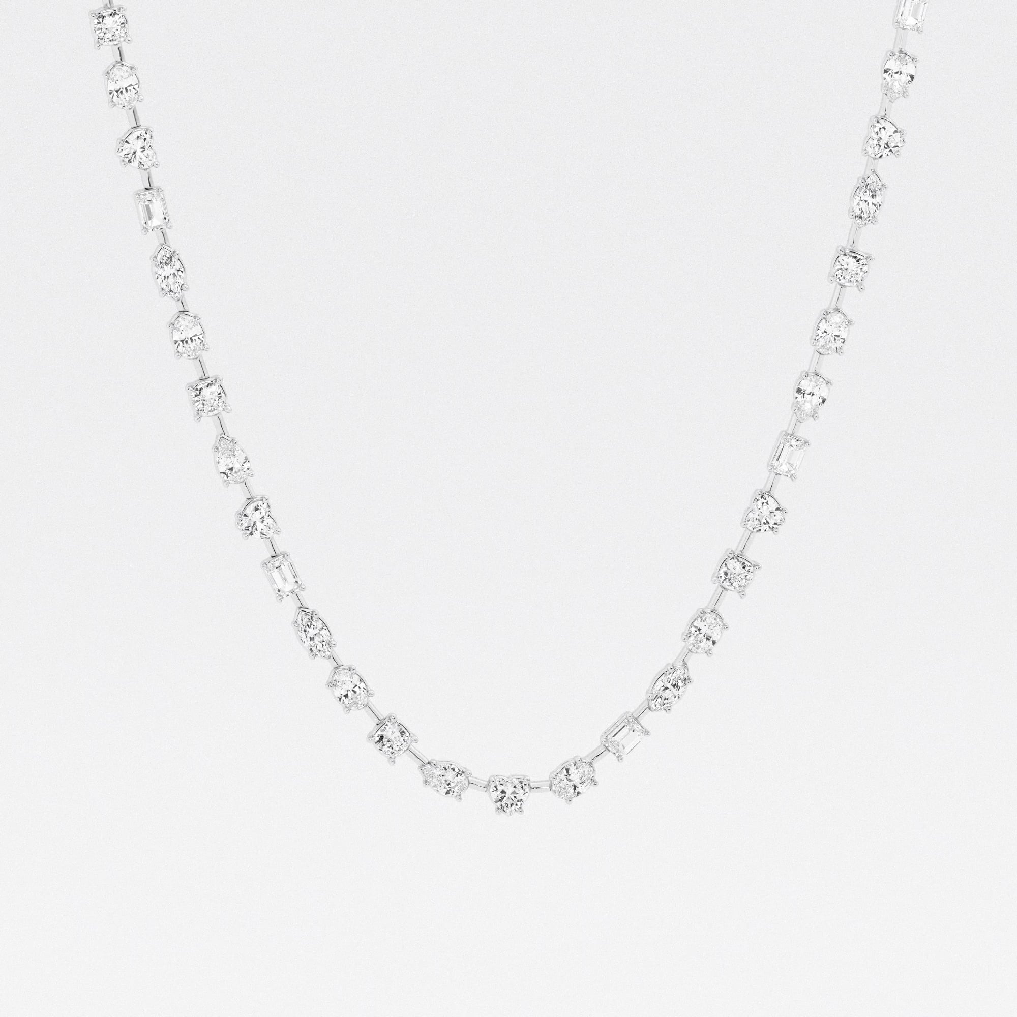 product video for 15 1/4 ctw Multi-Shape Lab Grown Diamond Tennis Necklace