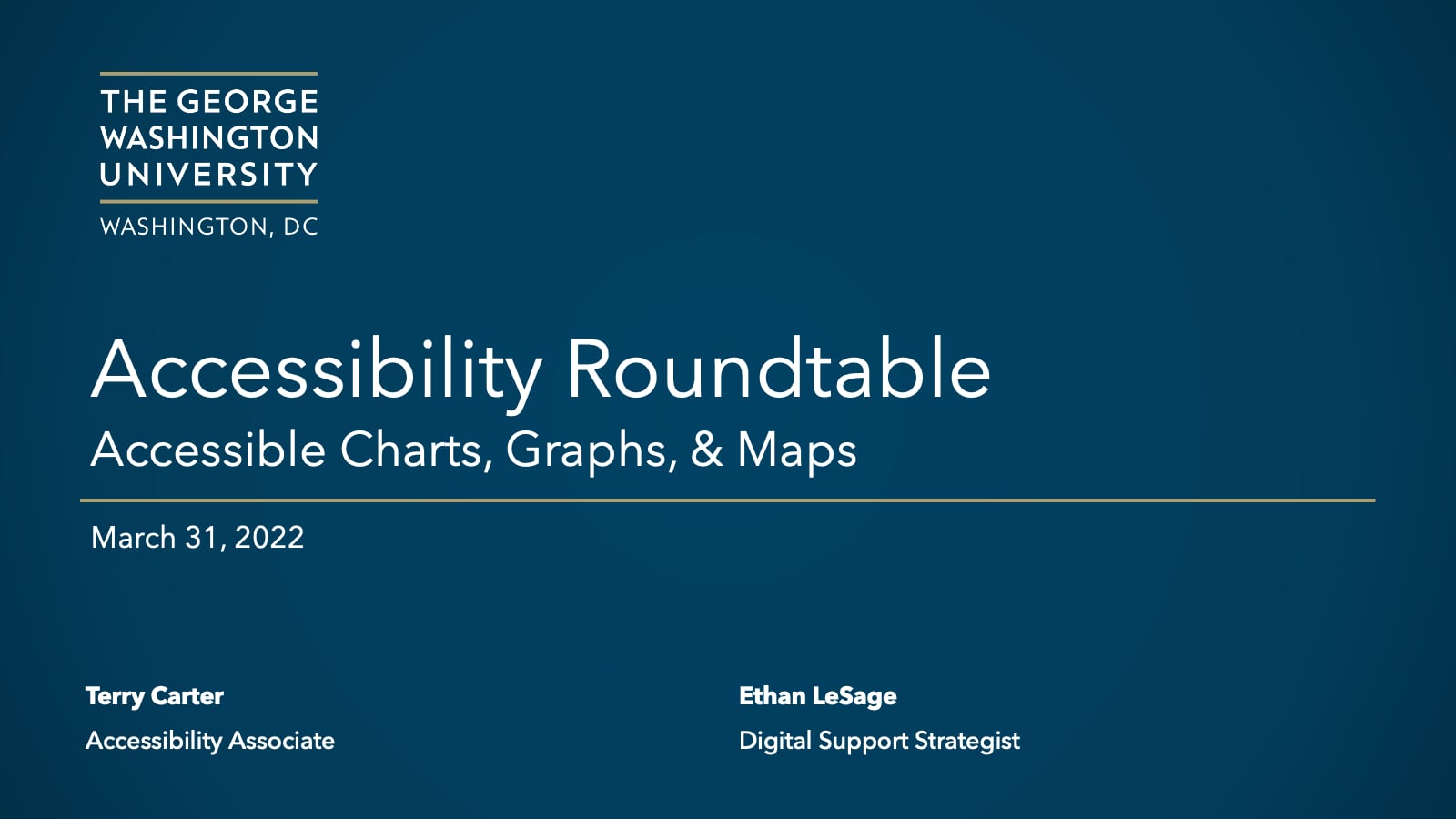 Accessibility Roundtable - Accessible Charts, Graphs, & Maps