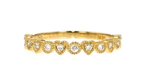 25 ct. t.w. Diamond Heart and Circle Ring in 14kt Yellow Gold