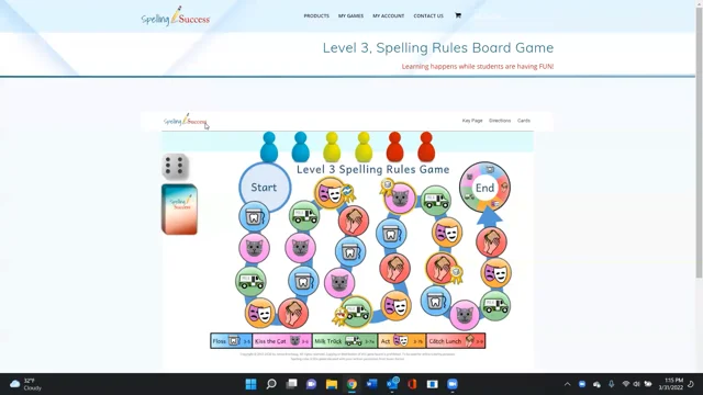 Level 3 – Spelling Rules Game – Spelling Success