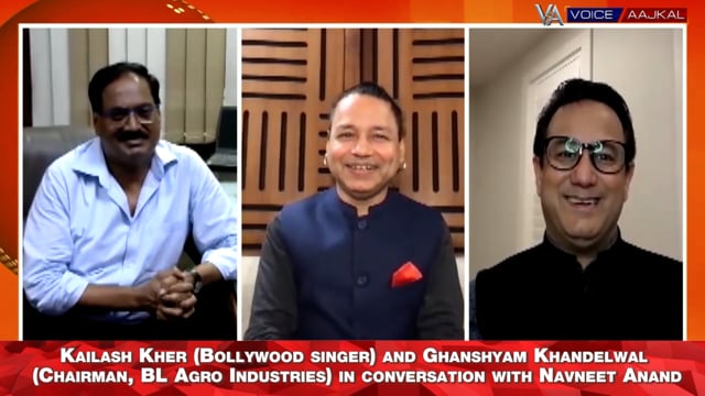 Allah Ke Bandey fame Kailash Kher  and Ghanshyam Khandelwal in conversation with Navneet Anand