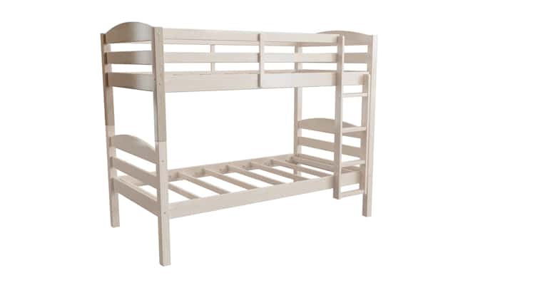 Wooden bunk outlet bed assembly