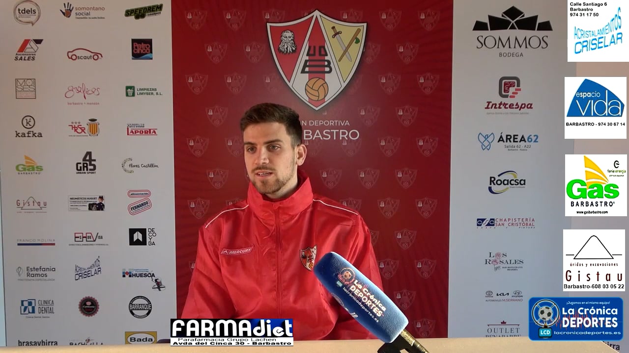 LA PREVIA / UD Barbastro - CF Épila / ARTURO PERALTA (Jugador Barbastro) Jornada 30 / 3ª División