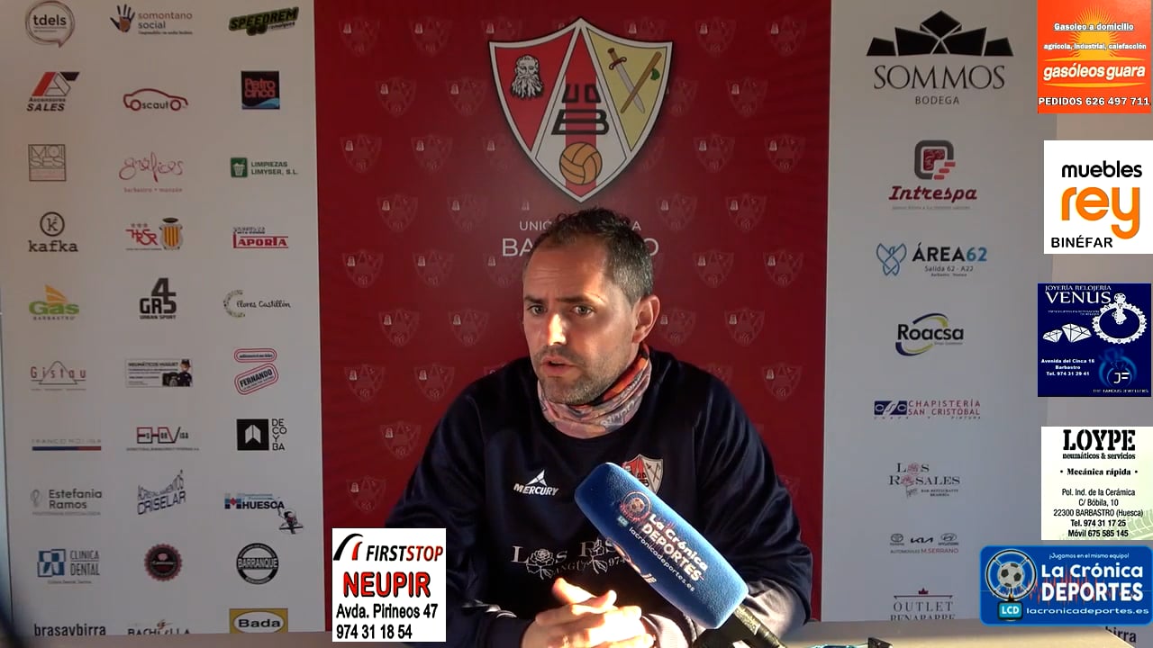 LA PREVIA / UDB Somontano - UD Binaced / JOEL BORBÓN (Entrenador Barbastro Somontano) Jornada 20 / 2ª Regional - Gr 2-1