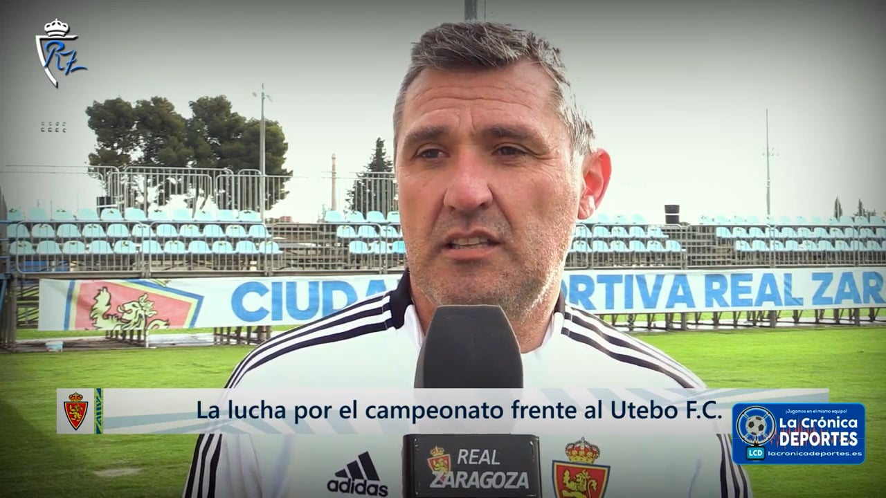 EMILIO LARRAZ (Entrenador D. Aragón) PREVIA del partido CF Utebo - Deportivo Aragón / J 30 / 3ª División / Fuente: YouTube Real Zaragoza