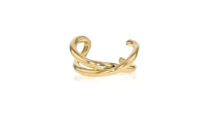 14kt Yellow Gold Crossover Single Ear Cuff