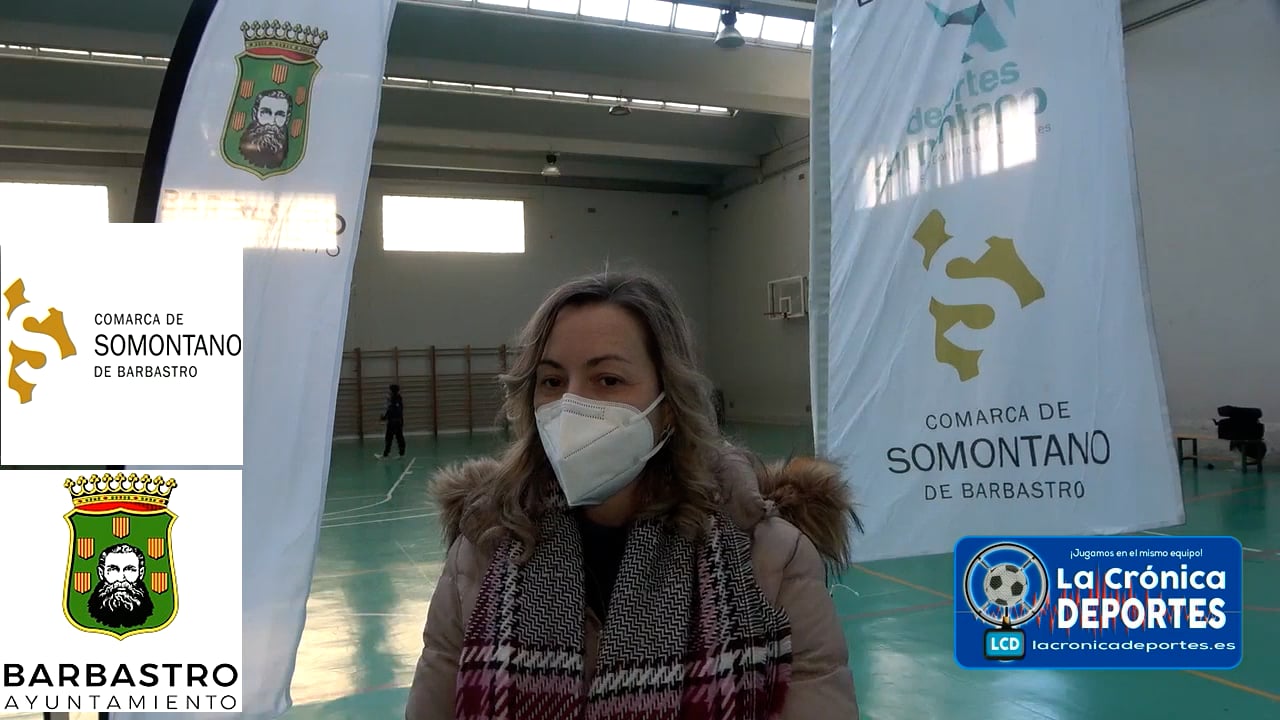 PILAR ABAD (Concejal de Deportes Ayuntamiento de Barbastro) V Liga Comarcal de Fútbol Sala Benjamín y Alevín) Barbastro 02.04.2022