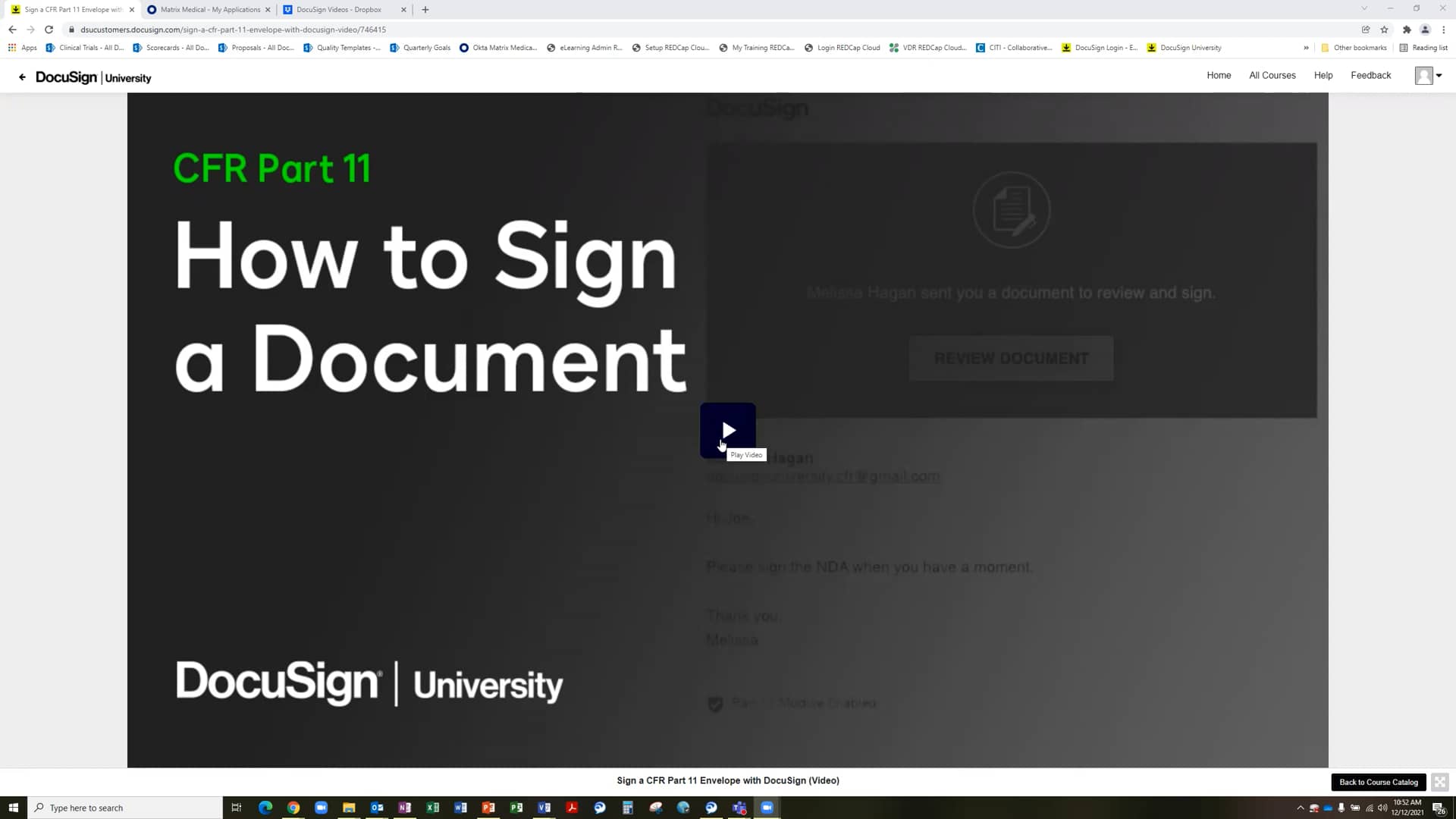 DocuSign Sign a CFR Part 11 Envelope.mp4 on Vimeo